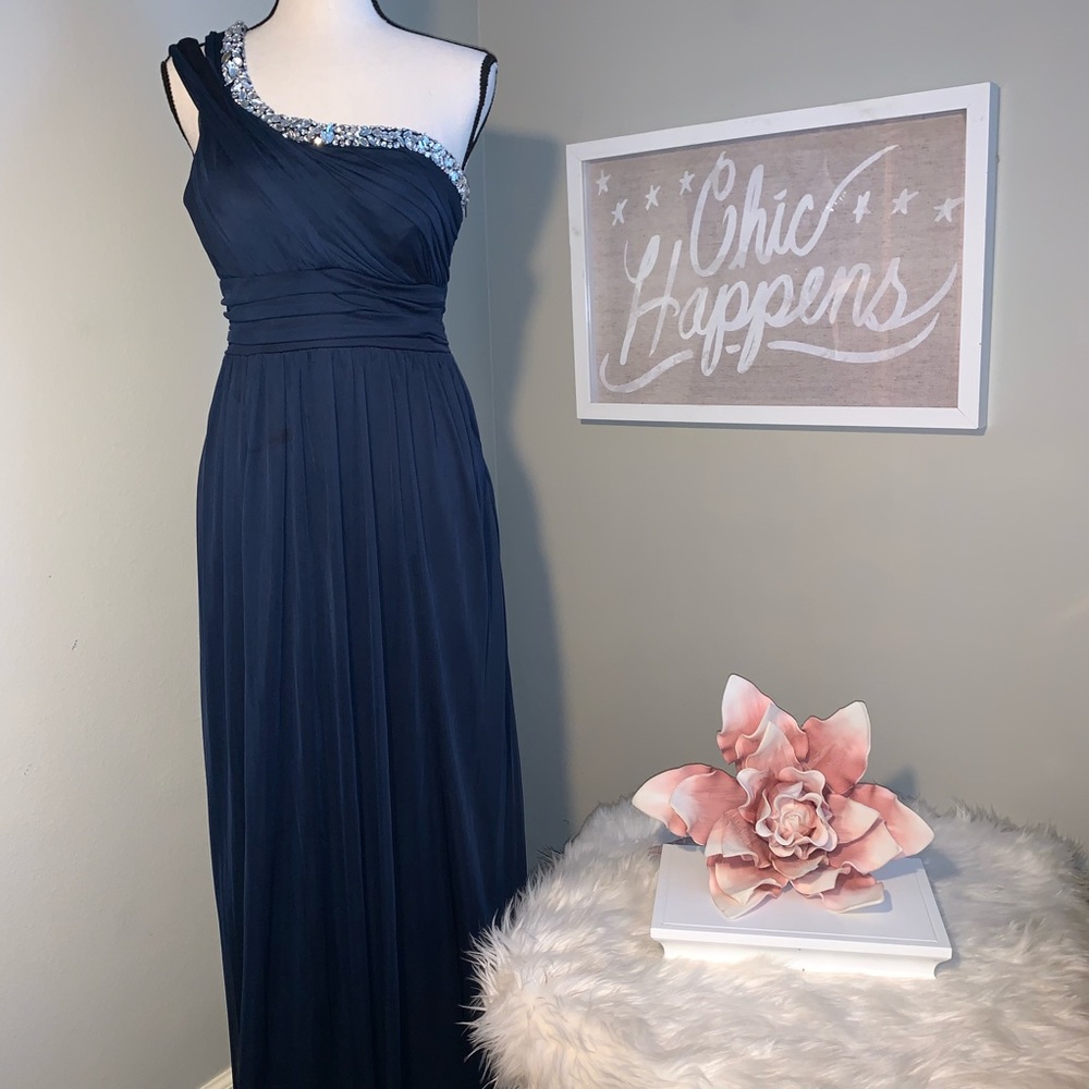 Jodi Kristopher Rhinestone Long Formal Dress